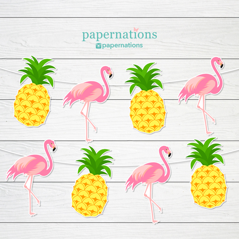 Summer Tropical Bunting Flag